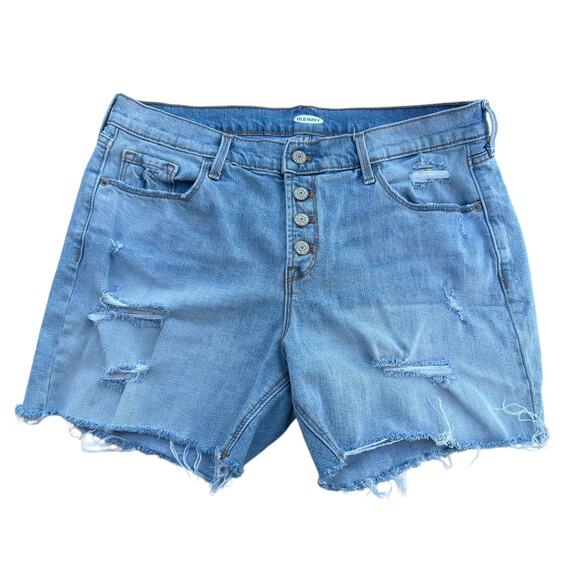 Old Navy Distressed Cutoff Denim Shorts size 12 - Picture 1 of 8